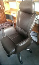 North American pop boss chair black brown chair genuine leather seat free shipping