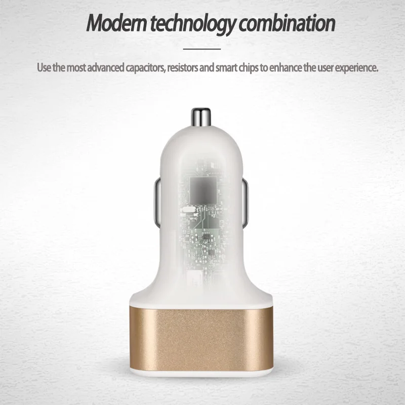 2.1A автомобиля Зарядное устройство 3 сотового телефона USB разъем адаптер для