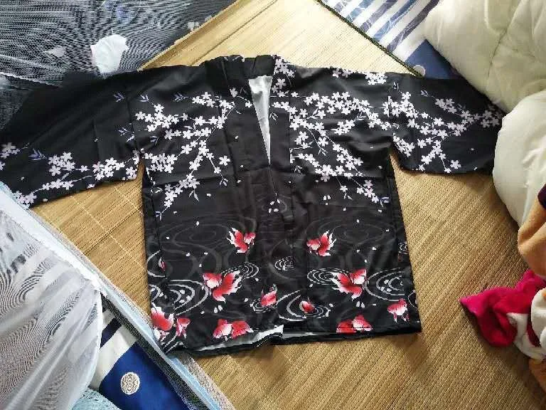 Японский Восточный журавль Сакура кимоно Haori кардиган китайский Тан костюм Ukiyo-e банный халат пижамы для женщин пальто наряды