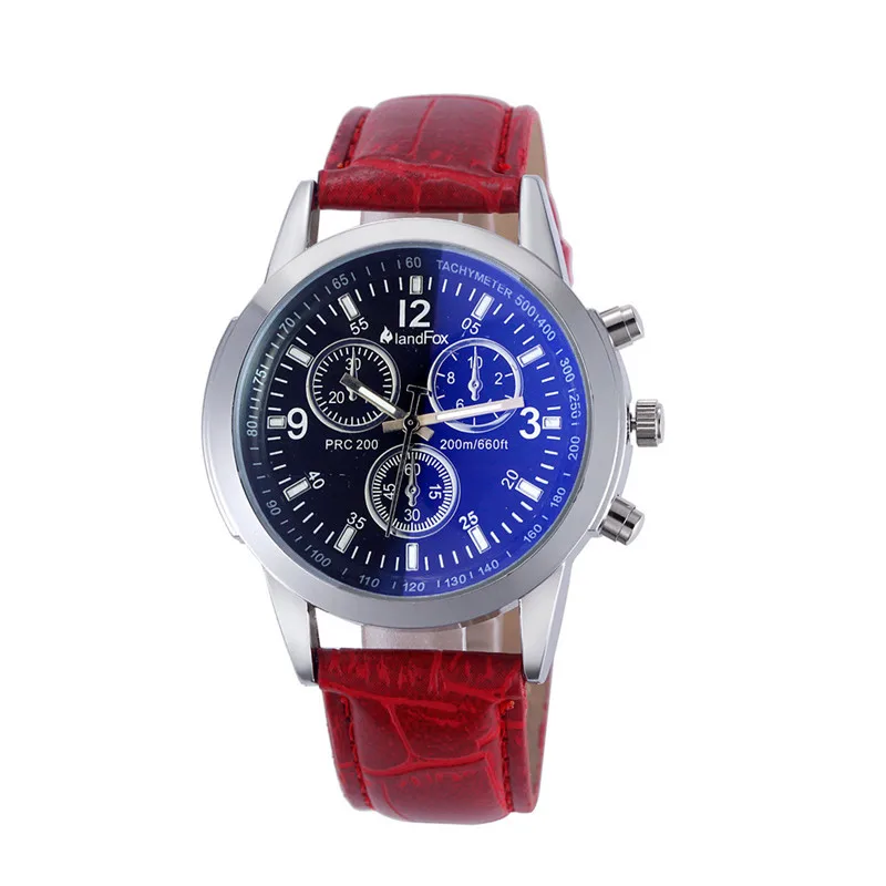 New Luxury Fashion Men Watches Crocodile Faux Leather Mens Analog Watch Brand Watch Men Clock Relogio Masculino M04 (2)