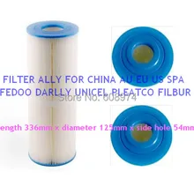 Бассейн и спа горячей ванне фильтра Длина 336 мм х Диаметр 125 мм x боковое отверстие 54 мм, подходит для Винер КУА спа, mesda, Kingston