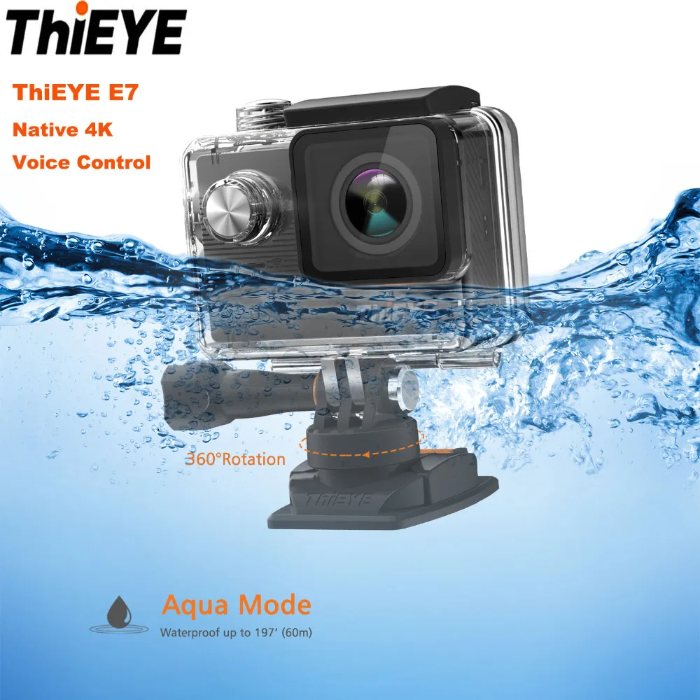 Новые thieye E7 ICatch V50 Спорт Камера Wi Fi 4 К 30FPS EIS 170 FOV голос Управление действие 2 0