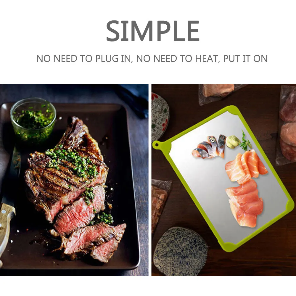 Pawaca Small Fast Defrosting Meat Tray Frozen Food Meat Rapid Thawing Tray Freezing Meat Food Defroster Fish Board Kitchen Tools Pawaca Small Fast Defrosting Meat Tray Frozen Food Meat Rapid Thawing Tray Freezing Meat Food Defroster Fish Board Kitchen Tools