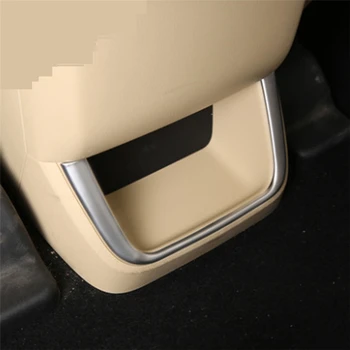 

WELKINRY car auto cover for Toyota Highlander Kluger XU50 2014 2015 2016 2017 ABS chrome rear armrest storage box container trim