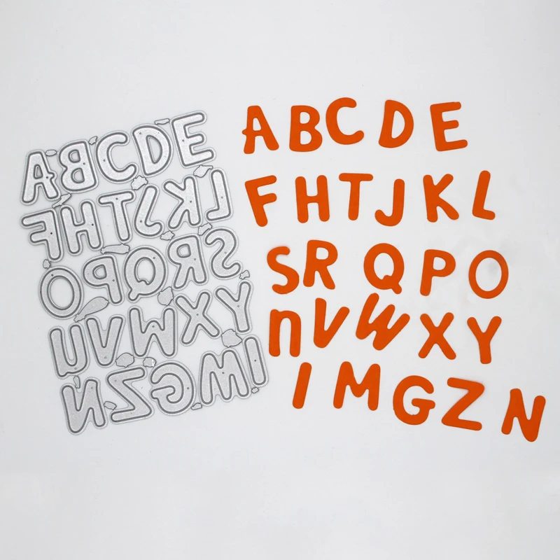 

Letter A to Z new Metal Cutting Dies for decor card DIY Scrapbooking Embossing stencil Paper Craft Album template Dies