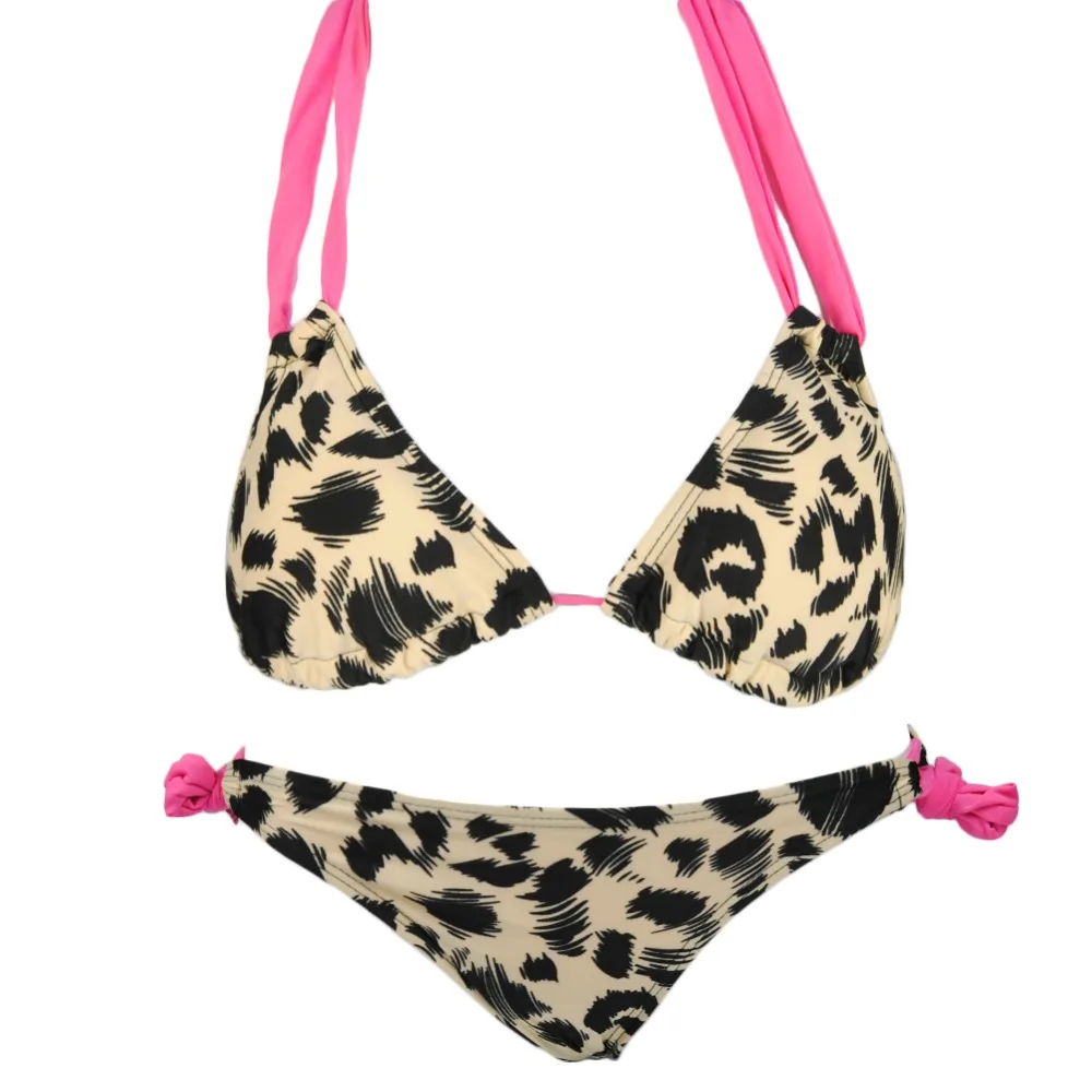 Bikini 2019 Woman Leopard Bandage Swimwear Women's Two-Piece Swimsuit Micro Set Push Up Thong Biquini Female Bathing Suit |