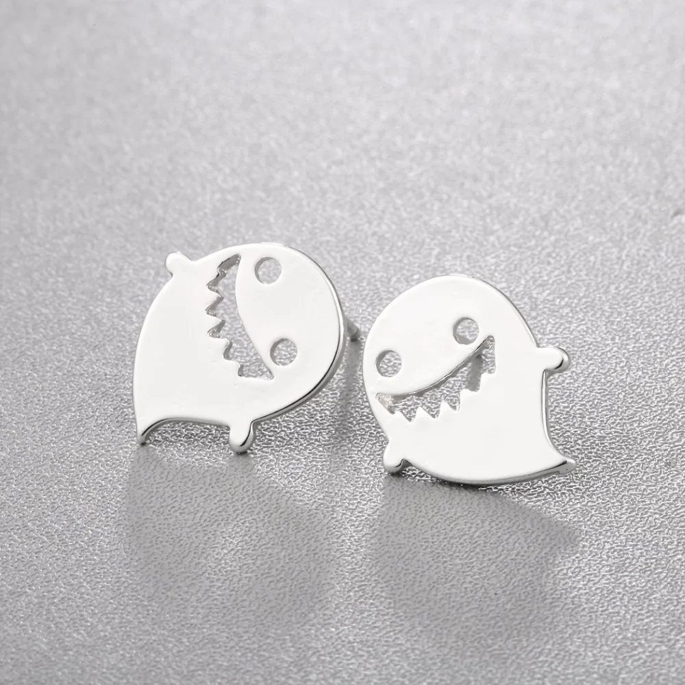 Chandler Hot Original Cut Ghost Shaped Stud Earrings Statement Infinity Boho Elf Jewelry Gift For Kids Girls Hallowmas Accessary|stud