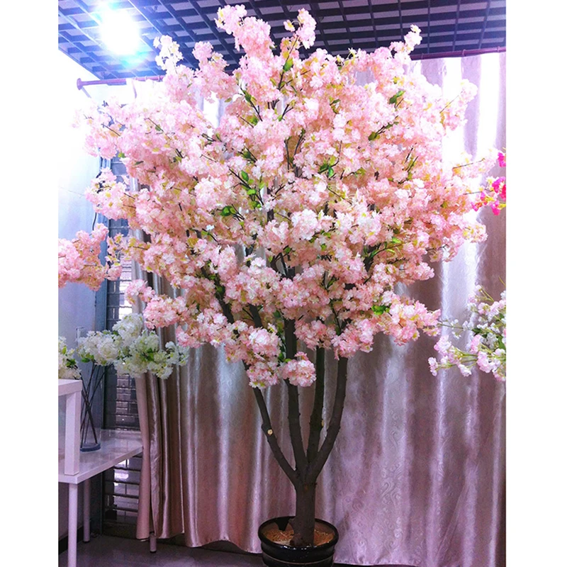 

Wedding Decoration 160 heads Simulation Cherry Blossom Branch Fake Sakura Encrypted Ribbon Pear Tree Branch Twig Flower