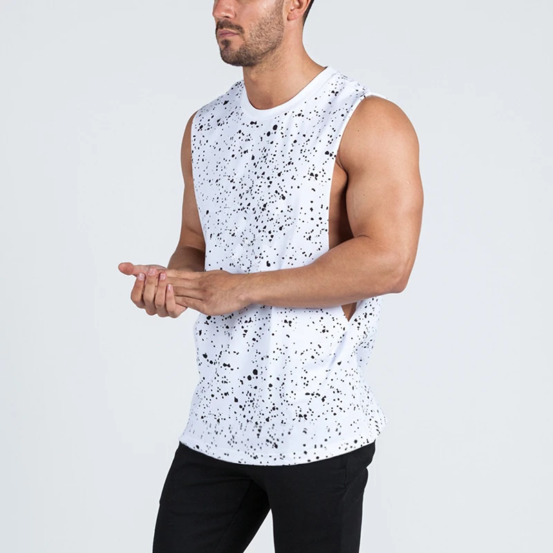 Мужская майка для бега Спортивная футболка без рукавов бодибилдинга и фитнеса из