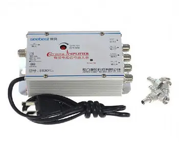

4 Way CATV VCR TV Antenna Signal Amplifier Booster Splitter 30DB 45 880MHz FREQ