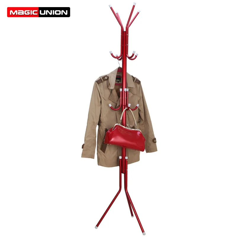 Magic Union Fashion Simple Multiple Hooks Coat Rack Wrought Iron Floor