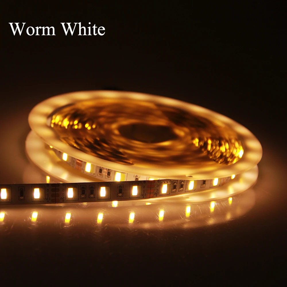 

LED 5050 Strip CT Two Color Temperature Adjustable Strip Warm/Cool White DC 12V Double color+Remote Controller+5A Power supply