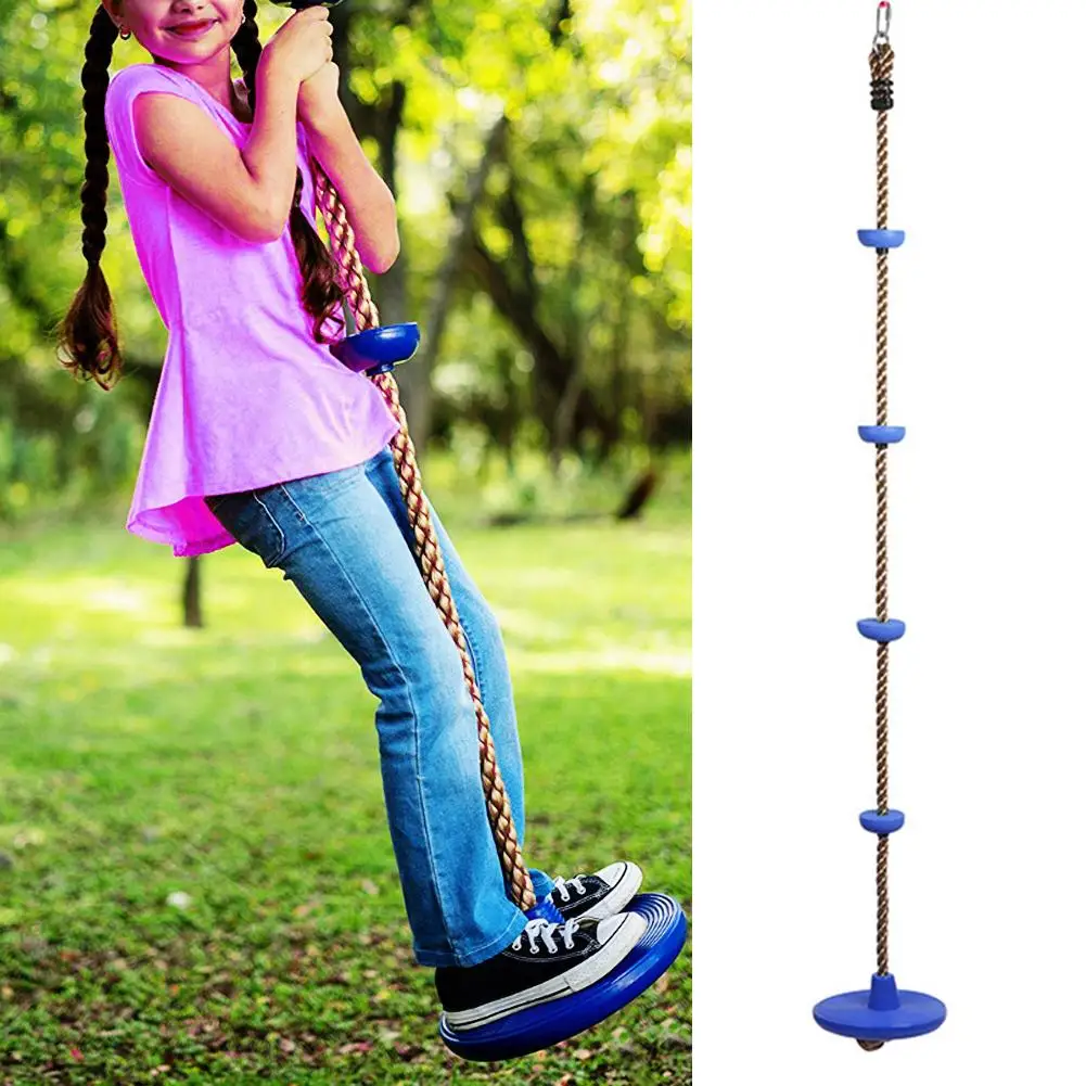 

Jungle Gym Kingdom Climbing Rope With Platforms Disc Swing Seat Fitness Swing Set Accessories Kids Swing Seat Toy Outdoor Item