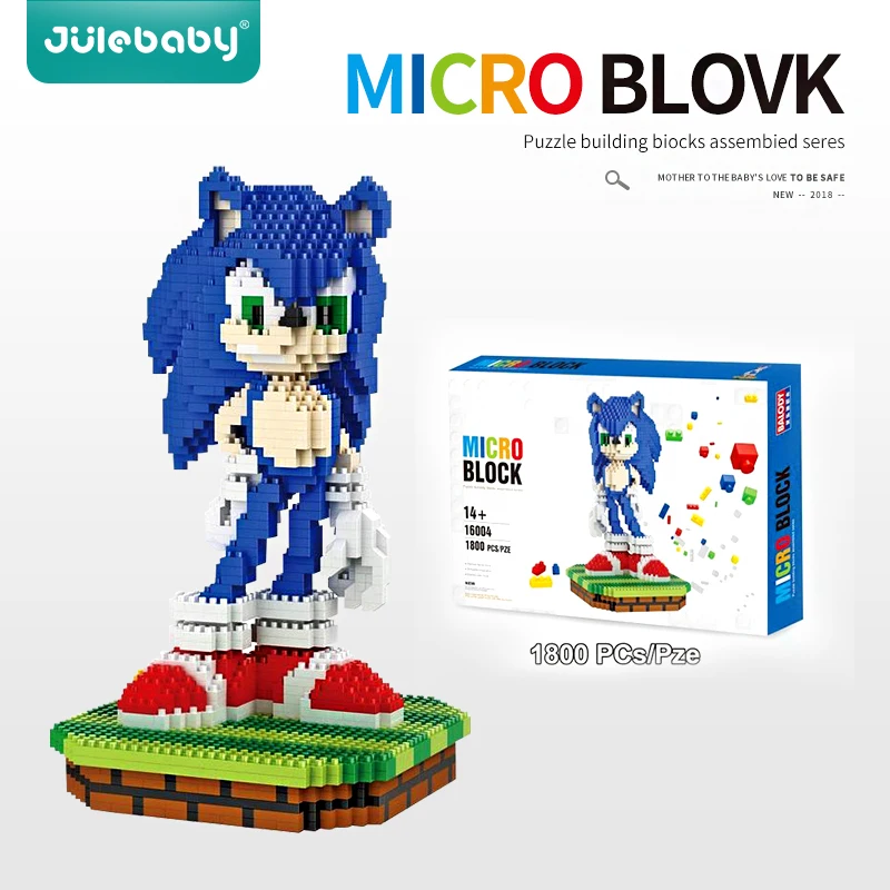 Sonic Building Blocks Toy – Retro 