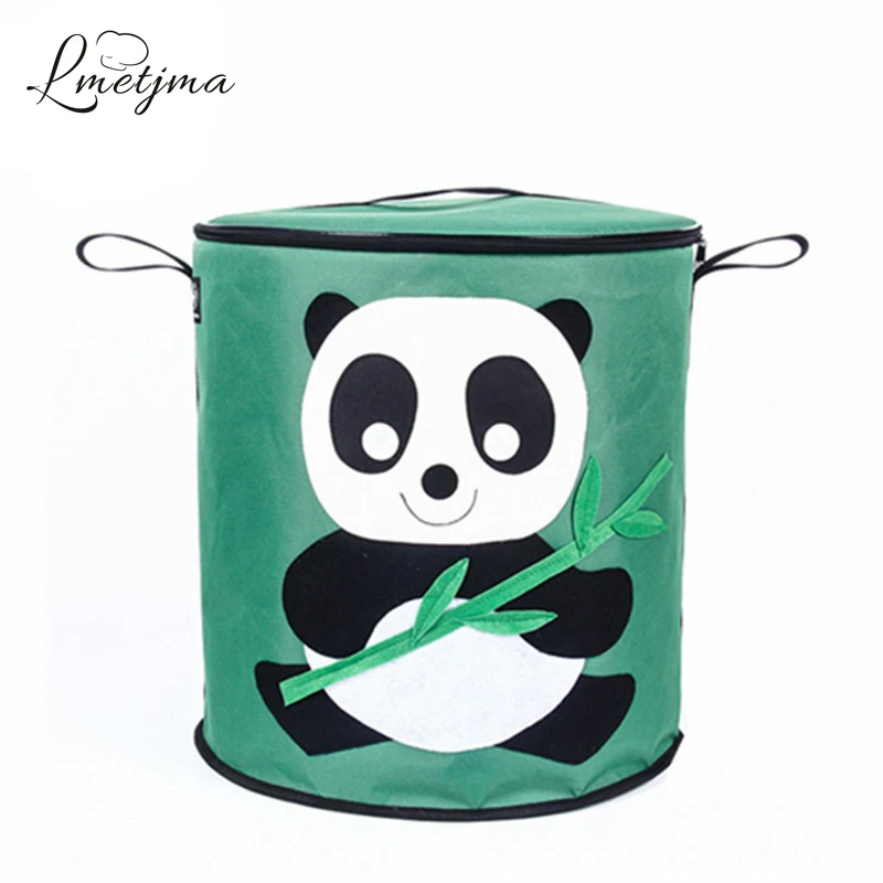 LMETJMA 72L Panda Clothing Toy Storage Boxes Oxford Cloth and EPE