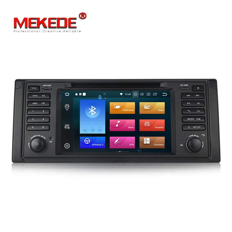 Best MEKEDE Car Multimedia player GPS Android 8.0 Car Radio 1 Din For BMW/E53/X5/E39 Canbus Rear View Camera Microphone USB DVR Wifi 2