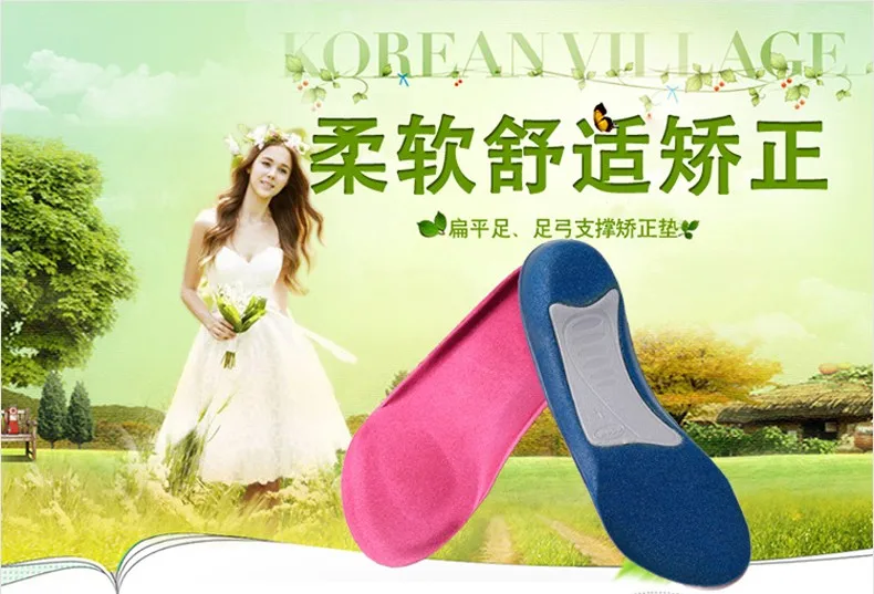 3 4 Flat Feet Orthotic Insoles Doctor Designed Foot Care Arch Heel Pain Arthritis Orthopedic Insole for Plantar Fasciitis Women X-LEG correction