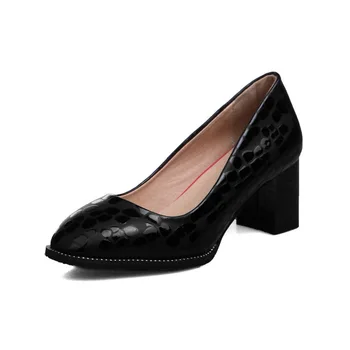 

Single thick with high heels shoes lighter square joker code size 32 new shoes 18327-44 spring model