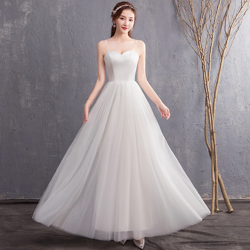 simple ankle length wedding dresses