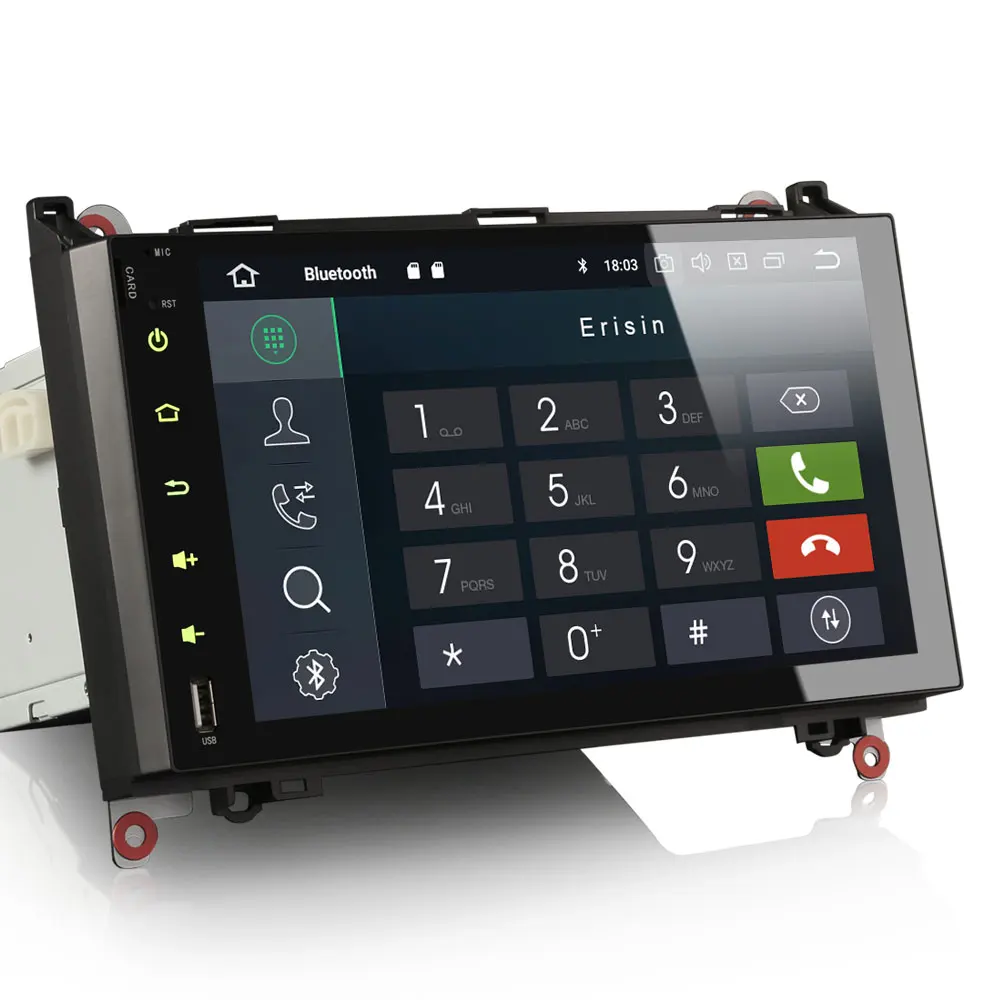 Erisin ES8892B 9 &quotAndroid 8 0 Octa core 4G ram автомобильный dvd плеер DVR dab + DVD для Mercedes A/B Class Sprinter Vito