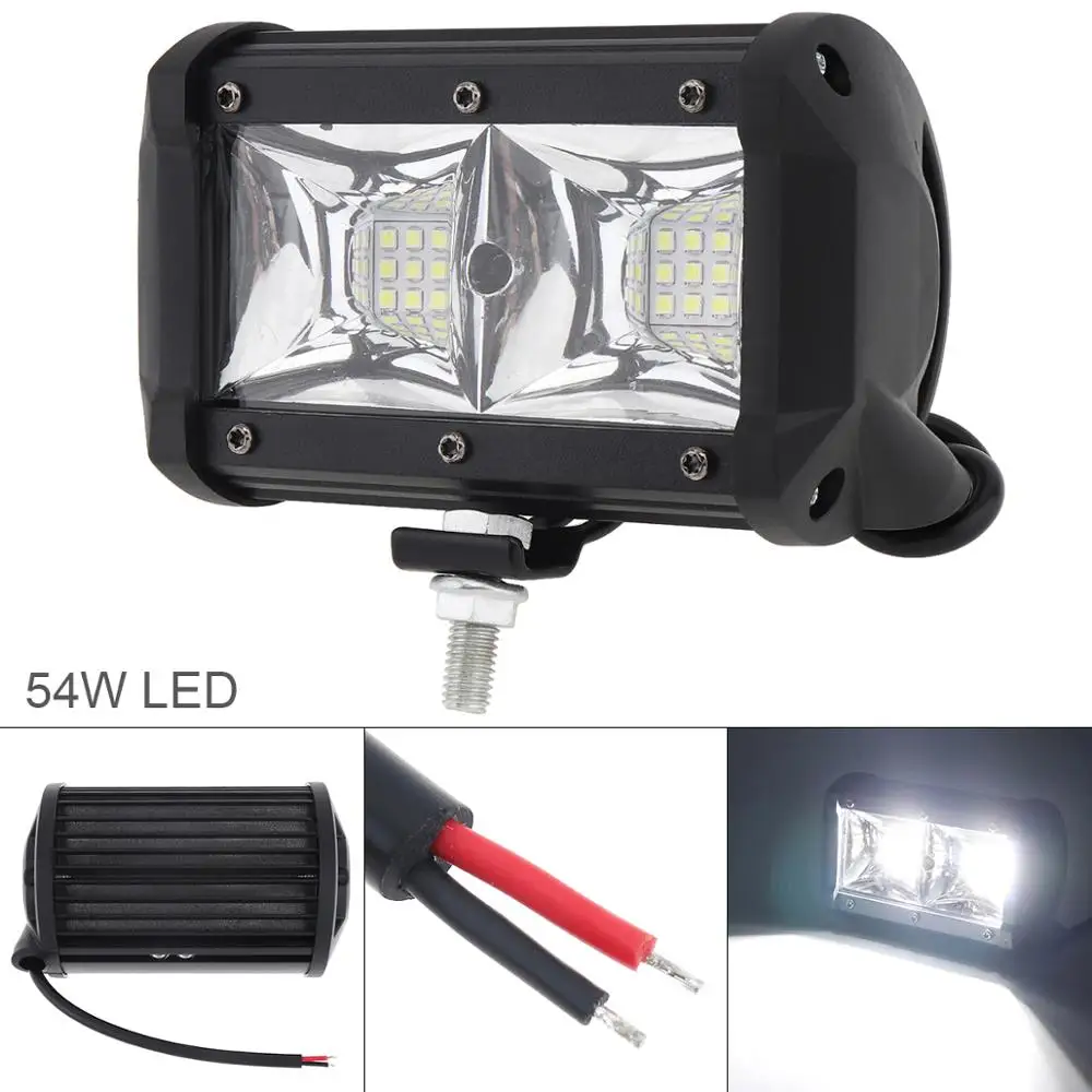 

5 Inch 54W 6500K Waterproof Car LED Light Bar Car Headlight Working Light for Off-Road Suv Boat 4X4 Jeep JK 4Wd Truck Cars Auto