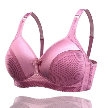 

Woman Plus Size Thin Wire Free Bras Female Oversized Hollow Out Bra Women Sujetador Lady Reggiseno Femele Summer Breathable Bras