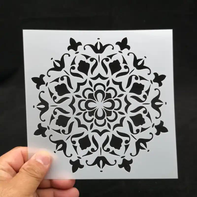 Pochoirs De Stratification De Pvc De Fleur Vintage Pour La Coloration De Album A Faire Soi Meme Pochoir De Peinture Bricolage Etc Image De Produit Aliexpress