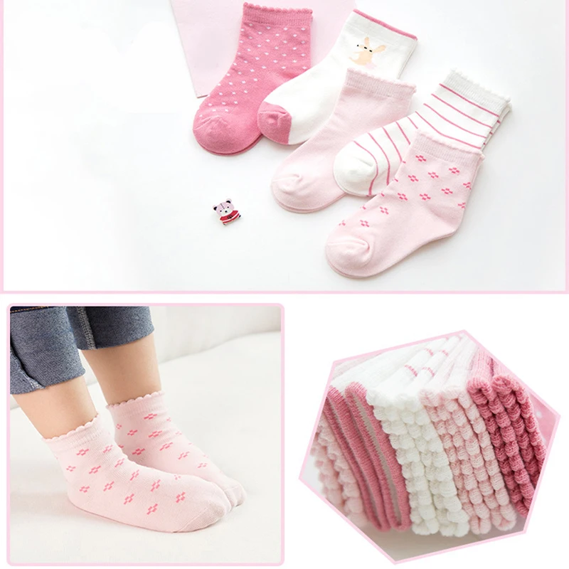 

5PCS Cartoon Striped Baby Socks Newborn Cotton high quality Boys Girls Sock Cute Toddler Socks 0-12Y clothing Accessories