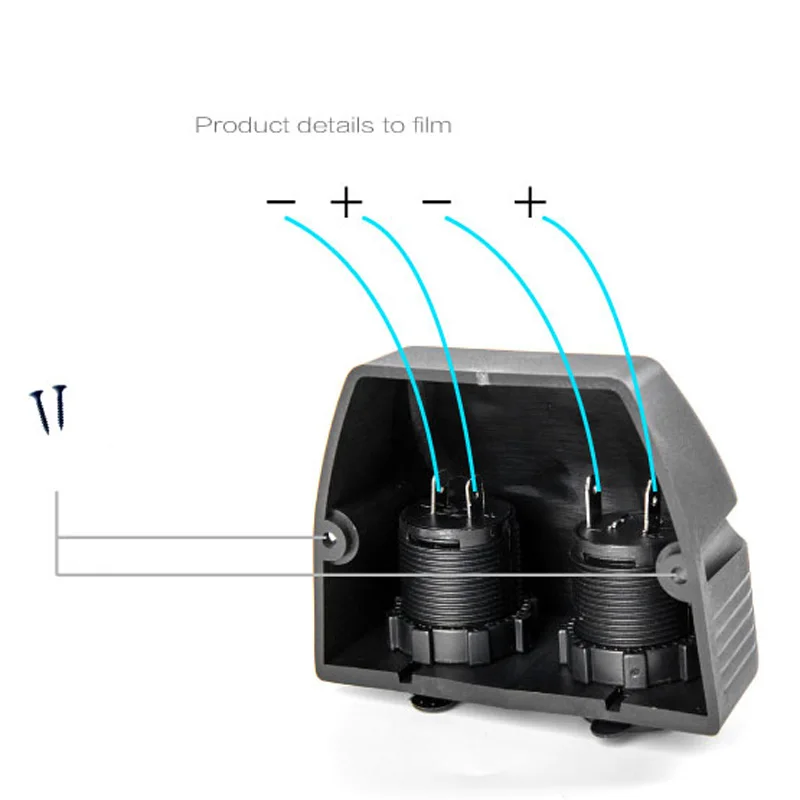 Розетка с двумя отверстиями Закрытая основа двойной зарядное устройство USB прикуриватель для автомобиля грузовика мотоцикла лодки ATV