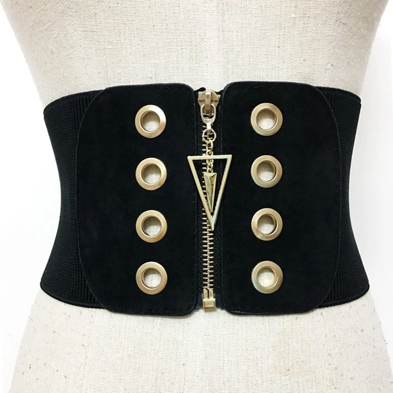 Women Ultra Super Wide Corset Belt Dress Female Slimming High Black