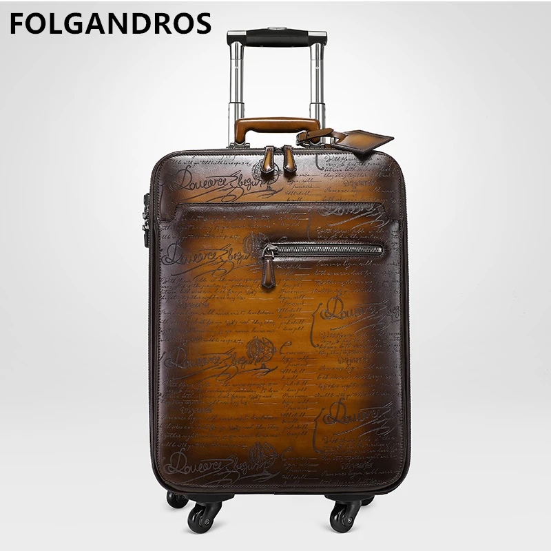 leather trolley case