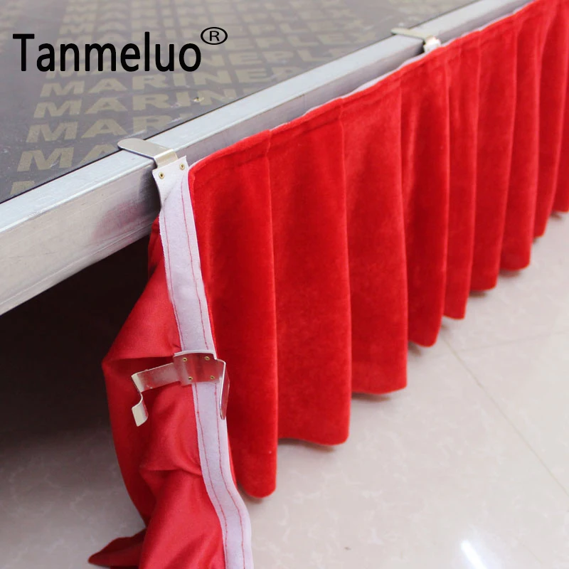Thick Velvet Banquet Table Skirt Wedding Backdrop for Tablecloth Table Cover Event Party Stage Skirting Decoration