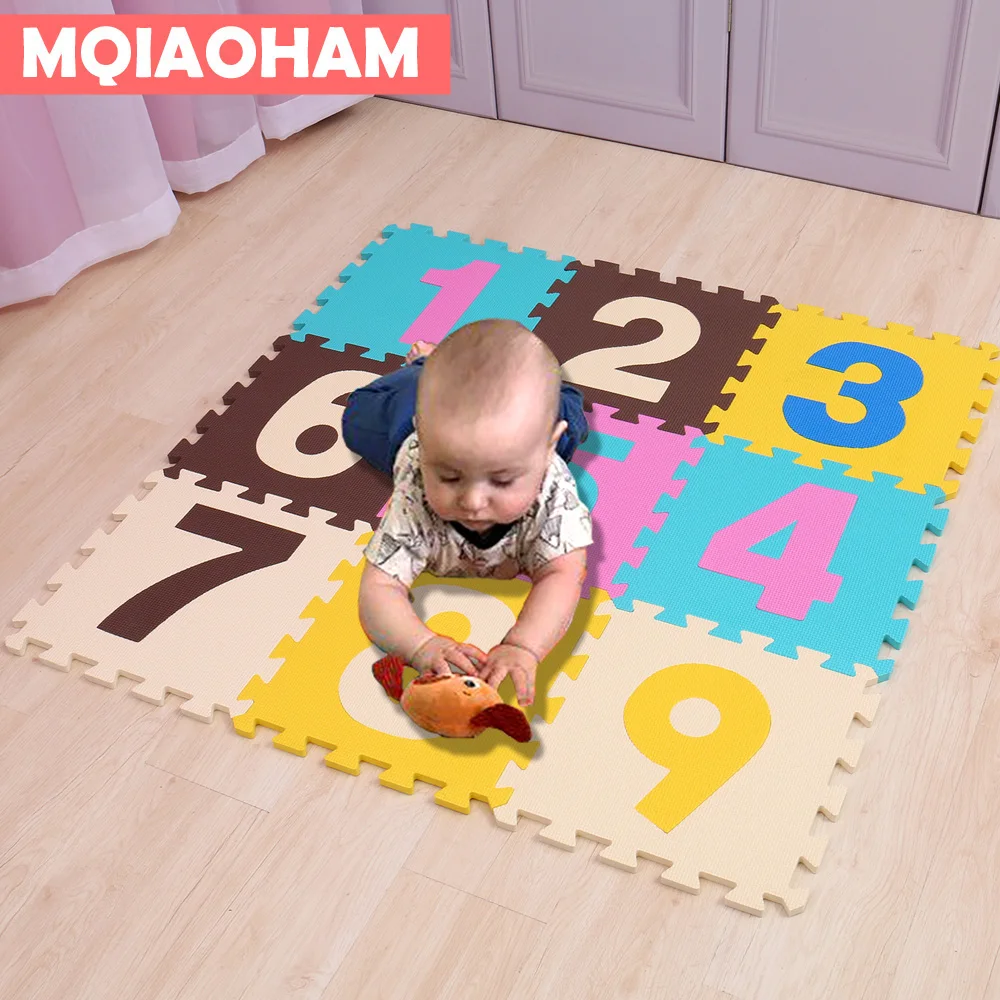 MQIAOHAM NUMBERS Baby Play Mat Puzzle Mat 30cm*30cm*1cm Environmental