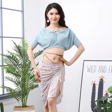 Новые сексуальные женские танец живота с короткой юбкой из верхней спортивной одежды для женщин