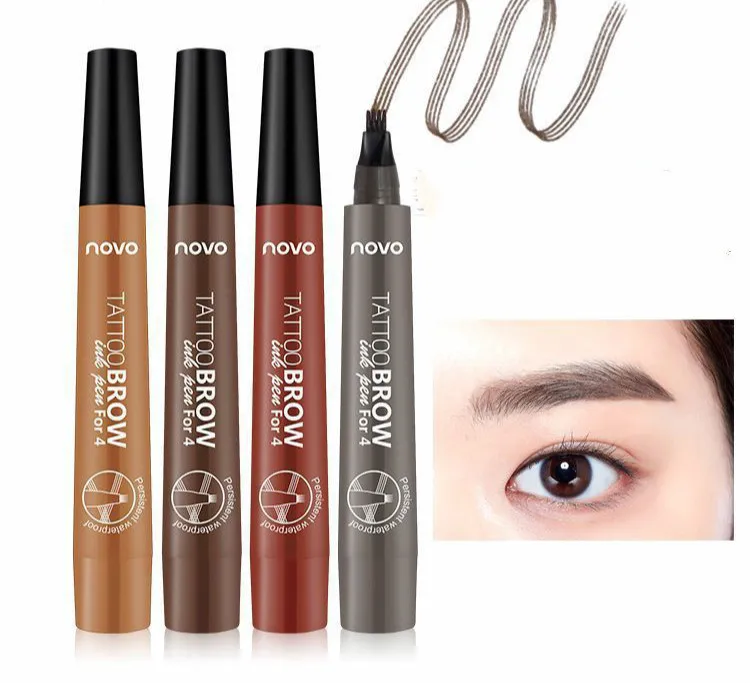 

Eyebrow Pen Waterproof Fork Tip Eyebrow Tattoo Pencil Long Lasting Professional Fine Sketch Liquid Eye Brow Pencil