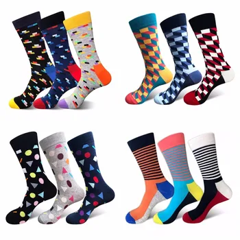 

3 Pairs / lot Men & Women fashion ,creative stockings, a variety of color random combination and match,outdoor stretch stockings