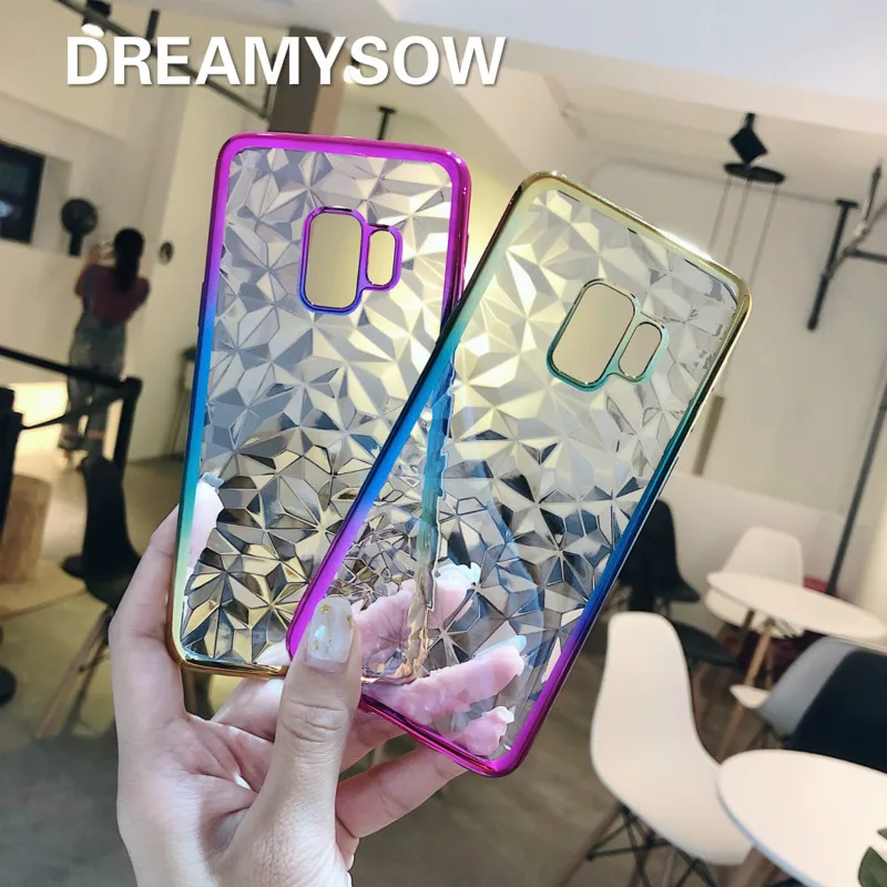 

3D Gradient Diamond Rainbow Soft Case For Samsung M20 M10 A70 A50 A40 A30 A10 S10 Plus S10E A7 A9 J6 J4 2018 Silicone Case Cover