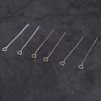 

100pcs/lot Head Pin Needles Tassel Pins Eyepins Beads Connector Eye Pin Jewelry Findings Jewelry Accessories Beads Connect