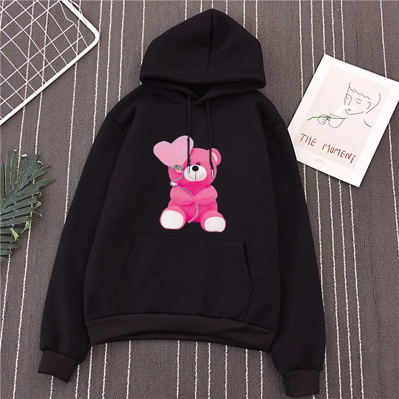 Harajuku FAMINGKA/Модная женская толстовка с капюшоном пуловеры мультяшным принтом пара