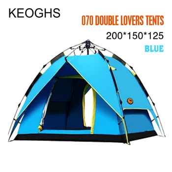 

2-3 Person Windproof Camping Tent Waterproof Oxford Cloth Dual Layers Outdoor Sport Beach Travel Hiking Tents Pop Up Large Space