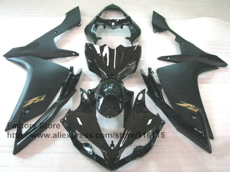 Комплект обтекателей из АБС пластика для мотоцикла YAMAHA R1 2007 2008 YZF 07 08 черные