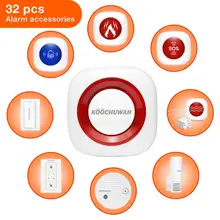 Best Offers KOOCHUWAH Home GSM Security Alarm System DIY Home Security 2G Network Auto Dail and Send SMS 868MHZ Wireless Alarm Sensor