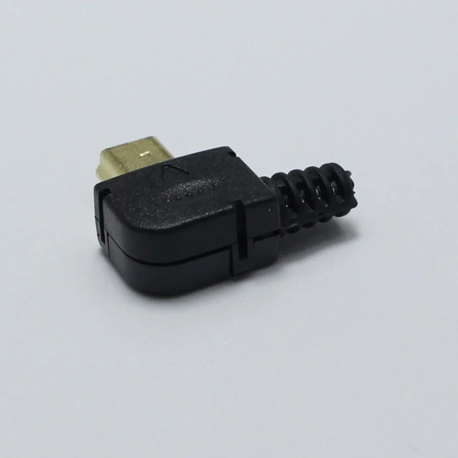 1 комплект Mini USB 5 Pin сварочный штекер позолоченный 90 градусов разъем 4 в 1 DIY черные вилки терминалы