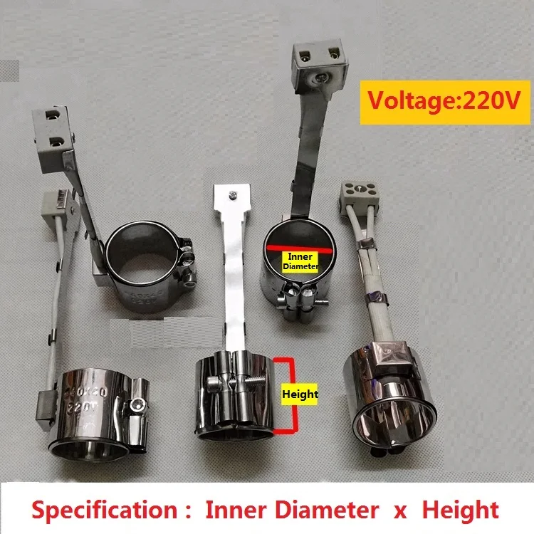 25 30 35, 40 45x25 30 35, 40 45 50 55 60 Керамика Разъем Нержавеющая хомутовый нагреватель 220V для Пластик литьевой машины