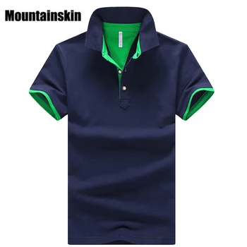 

Mountainskin 2020 Solid Mens Shirts Brand Cotton Short Sleeve Camisas Tops Summer Stand Collar Male Shirt 4XL EDA324