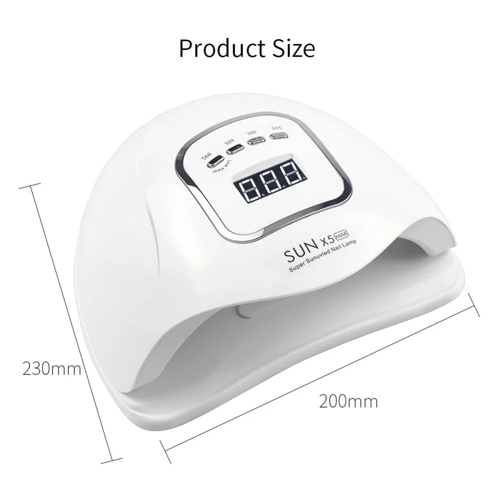 120W 45 pcs LED  Beads UV LED Nail Lamp With Sensor 90s/60s/30s/10s timer LED display screen For All Gels Efficient Nail Dryer