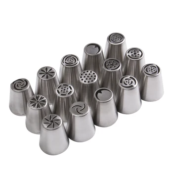 

15PCS Baking Tool Icing Piping Nozzles Tips Cake Decorating Sugarcraft Pastry Cake Tools