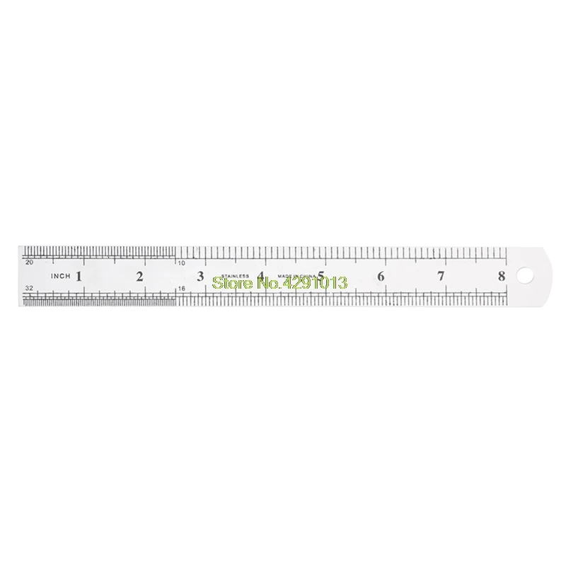 

20cm 8" Stainless Steel Ruler Double Sided Scale Straight Draft Measuring Tool Drop Shipping Support