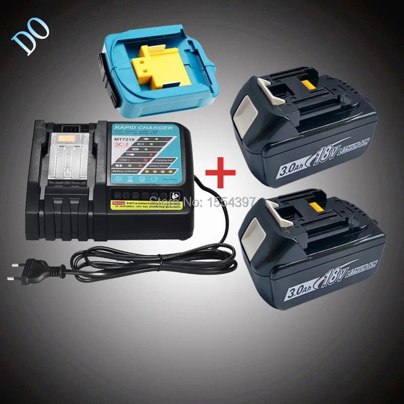 18V 3000mAh Rechargeable BL1830 Li-ion Power Tool Battery Replacement for Makita BL1840 BL1850 LXT400 Charger 5V USB Adapter | Электроника