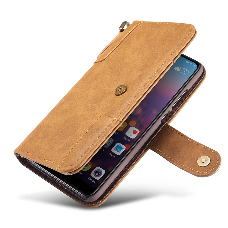 Ретро флип чехол для телефона из коровьей кожи Huawei P30 Pro кошелек с отделением карт